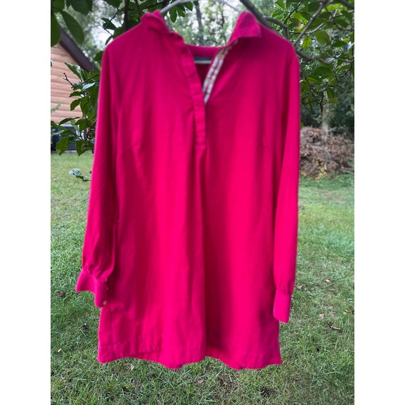 Vineyard Vines Women's Cord Popover Dress | Rhododendron Pink | SZ L - Picture 1 of 7